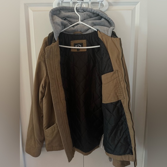 Billabong Men’s tan canvas jacket, men’s size large - Picture 2 of 14